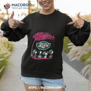 peanuts characters new york jets in october we wear pink shirt sweatshirt 1