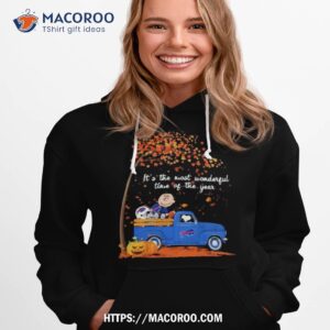 peanuts characters truck it s the most wonderful time of the year shirt hoodie 1