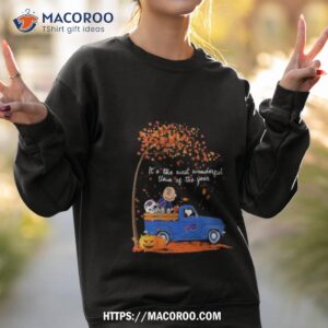 peanuts characters truck it s the most wonderful time of the year shirt sweatshirt 2