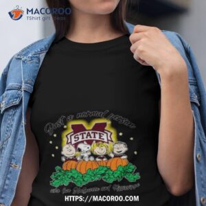 Peanuts Just A Normal Person Who Love Halloween And Mississippi State Bulldogs Logo 2023 Shirt