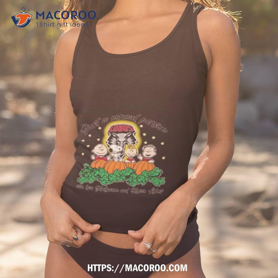 Peanuts Just A Normal Person Who Love Halloween And New Mexico Lobos Logo 2023 Shirt Peanuts Just A Normal Person Who Love Halloween And New Mexico Lobos Logo 2023 Shirt