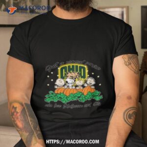 peanuts just a normal person who love halloween and ohio bobcats logo 2023 shirt tshirt