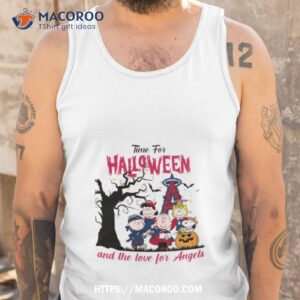 Peanuts Time For Halloween And The Love For Angels Shirt 3 peanuts time for halloween and the love for angels shirt tank top