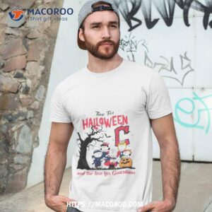 Peanuts Time For Halloween And The Love For Cleveland Guardians Logo 2023 Shirt