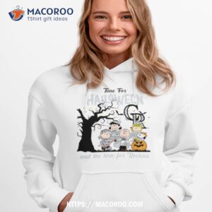 peanuts time for halloween and the love for colorado rockies shirt hoodie 1