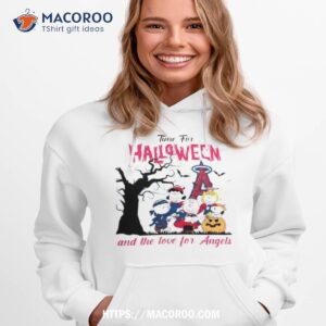 peanuts time for halloween and the love for los angeles angels logo 2023 shirt hoodie 1
