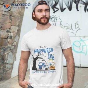 Peanuts Time For Halloween And The Love For Los Angeles Dodgers Logo 2023 Shirt