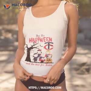 Peanuts Time For Halloween And The Love For Minnesota Twins Logo 2023 Shirt