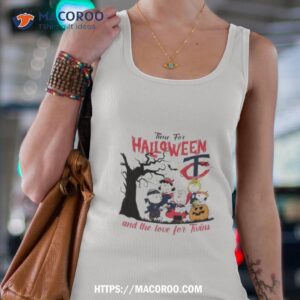 peanuts time for halloween and the love for minnesota twins logo 2023 shirt tank top 4