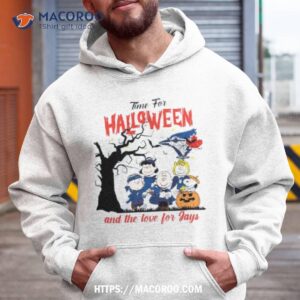 Peanuts Time For Halloween And The Love For Toronto Blue Jays Logo 2023 Shirt