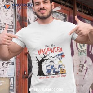 Peanuts Time For Halloween And The Love For Toronto Blue Jays Logo 2023 Shirt
