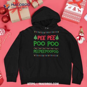 pee poo ugly christmas sweater funny shirt snowman christmas gifts hoodie