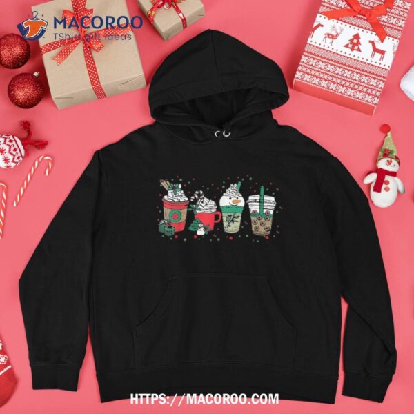 Peppermint Iced Latte Snow Sweets Coffee Christmas Shirt, Christmas Snowman