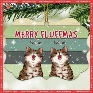 Personalized Aluminium Ornate Ornament, Cat Mom Gift, Lover Christmas Decorations,merry Fluffmas