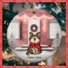Personalized Cat Christmas Ornament,cats Front Pinky Brick Wall