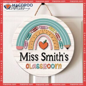 Personalized Classroom Door Sign, Custom Teacher Name Decoration, Back To School Gift, Teacher’s Day Gift