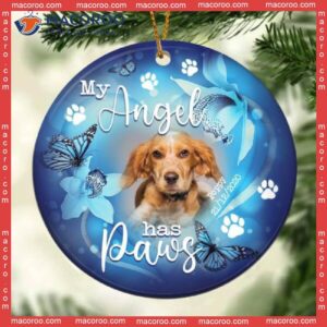 Personalized Dog Christmas Ornament,my Angel Has Paw