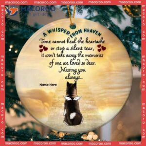 Personalized Dog Lovers Decorative Christmas Ornament,personalised A Whisper From Heaven Circle Ceramic Ornament