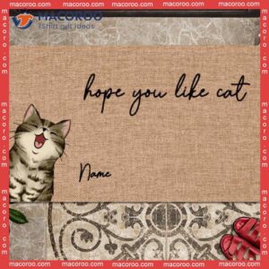 Personalized Doormat, Gifts For Cat Lovers, Hope You Like Front Door Mat