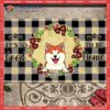 Personalized Doormat, It’s So Good To Be Home Buffalo Plaid Front Door Mat, Gifts For Pet Lovers