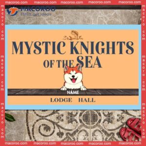 Personalized Doormat, Mystic Knights Of The Sea Lodge Hall Front Door Mat, Gifts For Pet Lovers