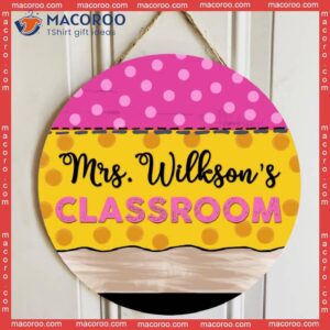 Personalized Name Classroom Welcome Teacher Door Hanger, Best Back To School Gifts Ideas