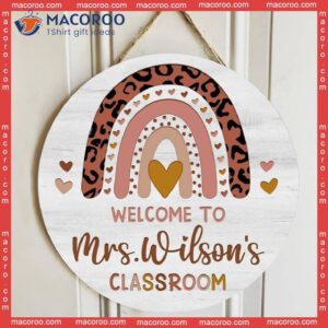 Personalized Name Teacher Classroom Signs Door Hanger, Appreciation Week Day Ideas