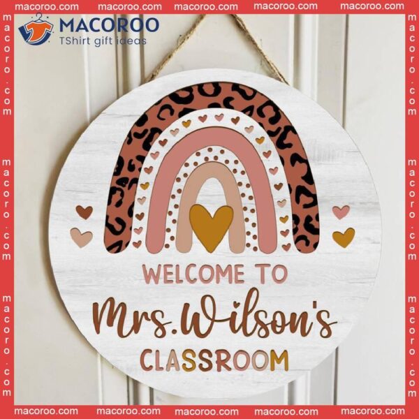 Personalized Name Teacher Classroom Signs Door Hanger, Appreciation Week Day Ideas