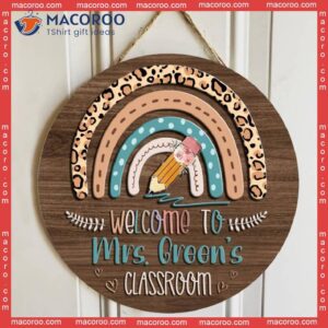 Personalized Name Teacher Door Signs For Classroom Decor, Best Appreciation Gifts