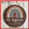 Personalized Name Teacher Signs For Door Decor, Christmas End Of The Year Gifts