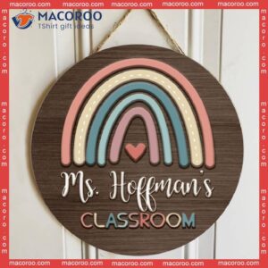 Personalized Name Teacher Signs For Door Decor, Christmas End Of The Year Gifts