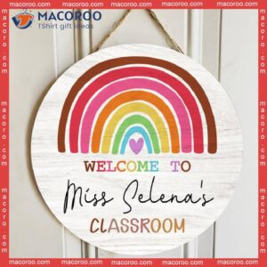 Personalized Name Welcome Teacher Classroom Signs, Back To School Gifts Ideas