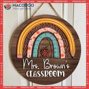 Personalized Name Welcome Teacher Sign For Door Decor, Best Appreciation Gift Ideas