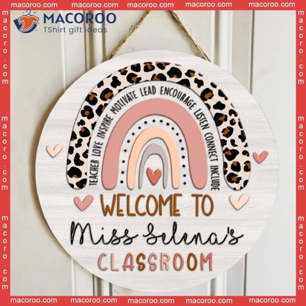 Personalized Name Welcome Teacher Signs For Classroom, Good Gifts Teachers