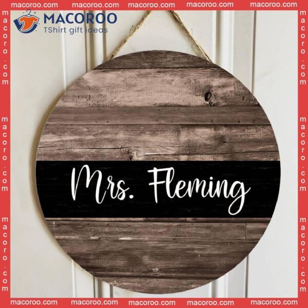 Personalized Name Welcome Teacher Wooden Signss Decor, Best Gifts For Teachers