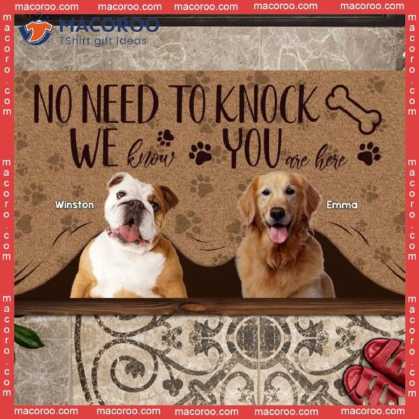 Personalized Pet Doormat Using Photo, Gift For Lovers, No Need To Knock, Home Doormat, Funny Welcome Mat, Custom Cat Dog