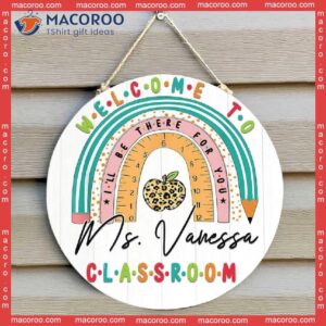 Personalized Teacher Door Sign, Classroom Decor, Hanger, Appreciation Gift, Name Custom Welcome Sign