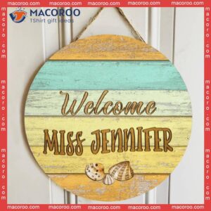 Personalized Teacher Name Signs Door Hanger Decor, End Of Year Christmas Gifts
