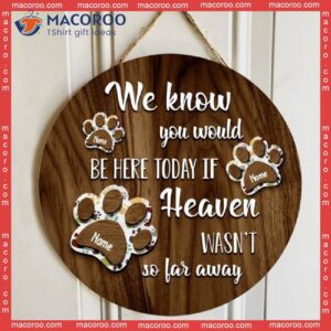 Pet Memorial Signs, Sympathy Gifts, We Know You Would Be Here Today Custom Wooden Signs