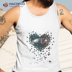 philadelphia eagles philadelphia flyers tiny heart shape 2023 shirt tank top 3