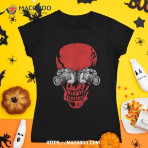 photographer photo camera skull funny halloween costume shirt skeleton head tshirt 1