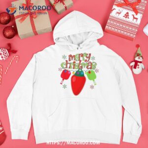 pickleball christmas paddle stocking stuffers shirt christmas snowman hoodie
