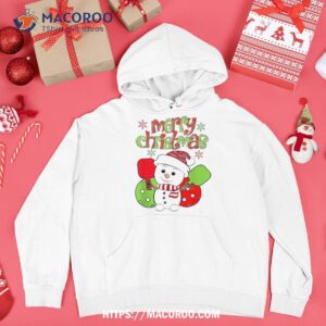 pickleball christmas paddle stocking stuffers shirt snow man shirt hoodie
