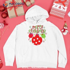 pickleball christmas paddle stocking stuffers shirt snowman gifts for christmas hoodie