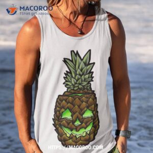 pineapple jackolantern hawaiian halloween shirt tank top