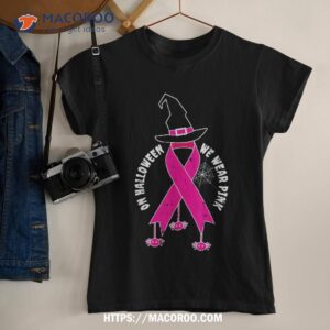 Pink Cool Witch Wear for Breast Cancer Awareness on Halloween - Gifts T-shirt
