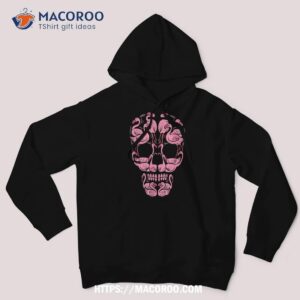 pink flamingo skull breast cancer awareness halloween shirt sugar skull pumpkin hoodie