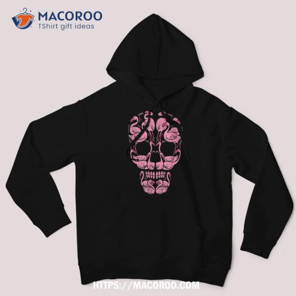 Pink Flamingo Skull Breast Cancer Awareness Halloween Shirt, Sugar Skull Pumpkin