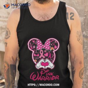 pink warrior mickey disney breast cancer 2023 shirt tank top