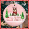 Pinktone,merry Christmas, Personalized Cat Christmas Ornament